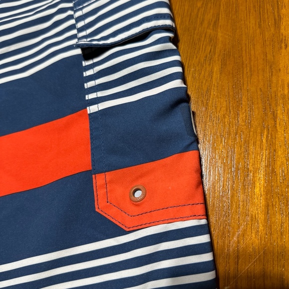 Quiksilver Waterman Striped Stretch Boardshorts Blue Red White 36 21” Outseam - Picture 9 of 9